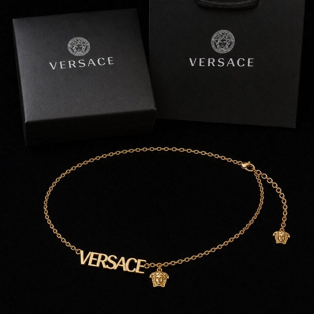 Versace Bold Statement Necklace Style 4 | New with Box - Picture 2 of 9